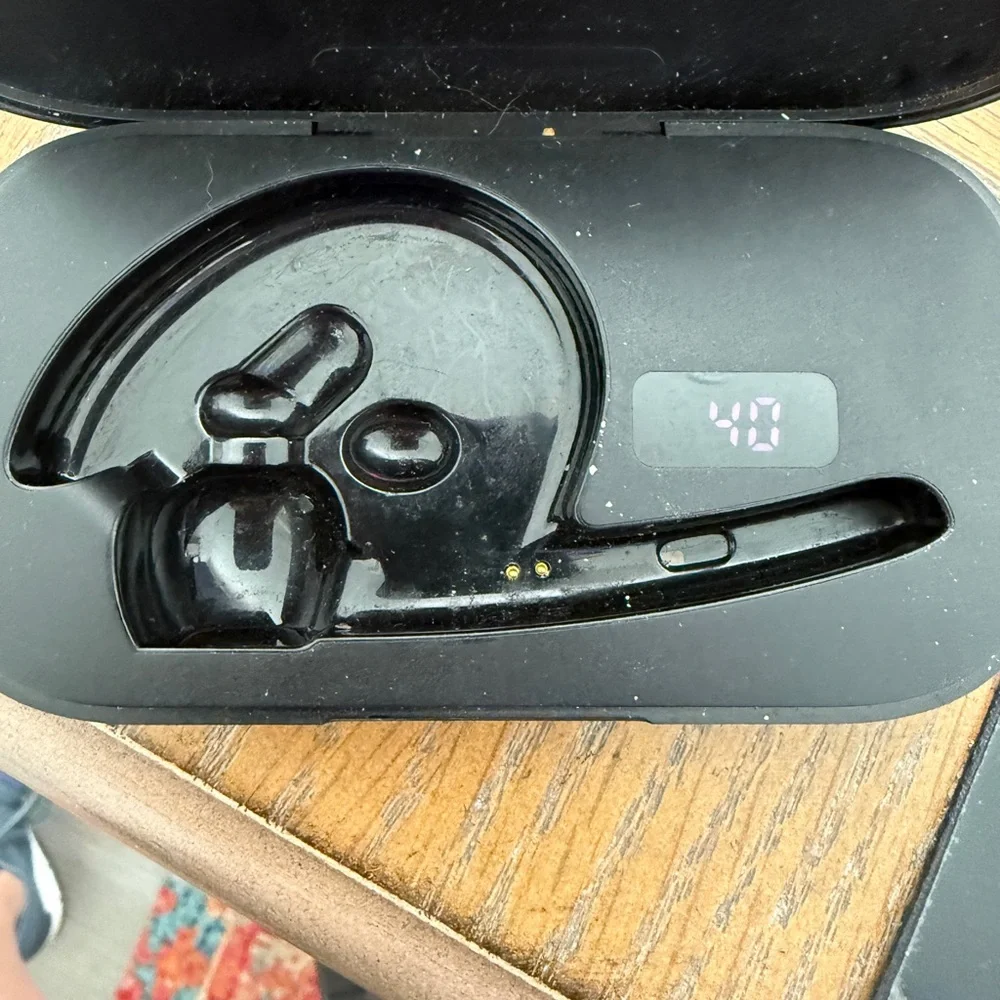 Black Wireless Earbuds with Charging Case